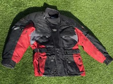 Vintage Red Kite Ladies Black Red Motorcycle Jacket 44" - 46" UK Size 12