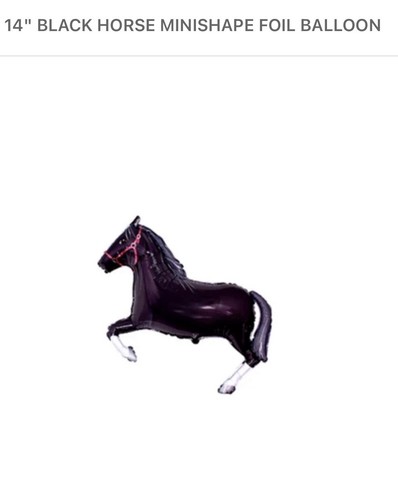 Black horse shape foil - black,