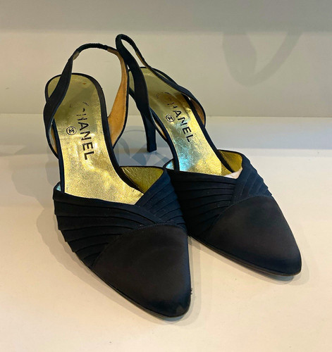 Chanel black slingback - chanel,