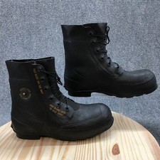 VTG Bristolite Bunny Boots Mens 15 N Black Lace Up Round Toe Ankle Top Comfort