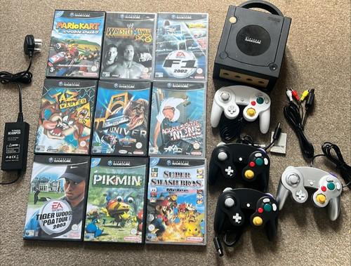 Gamecube console all wires - gamecube,