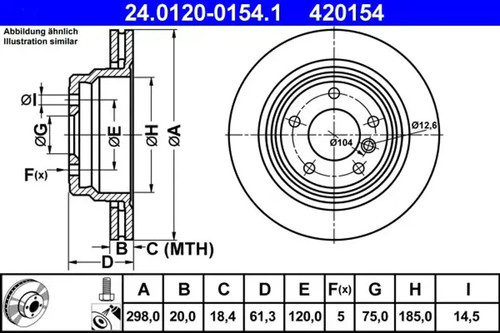 Brake disc vented - disc,