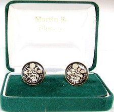 1963 Sixpence cufflinks from