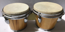 Wooden Bongo Drums-Good/Acc. Condition (T1)