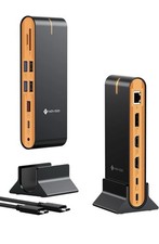 NOVOO 15-in-1 Vertical/Horizontal USB C Docking Station Triple Monitor – 8K@30H
