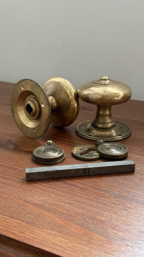 Vintage brass mortice door - vintage,