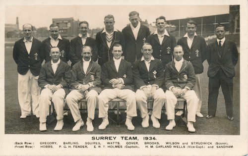 Cricket postcard surrey team - cricket,