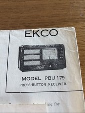 PBU179 EKCO Radio - Service