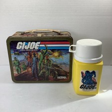 GI JOE Real American Hero 1982 Metal Lunchbox Lunch Box With Plastic Thermos