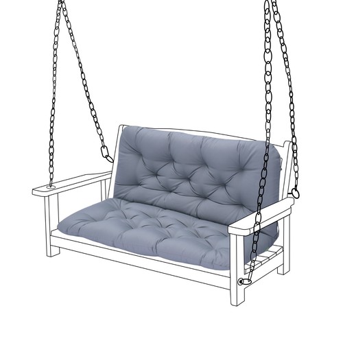 Grey outdoor seater - grey, swing