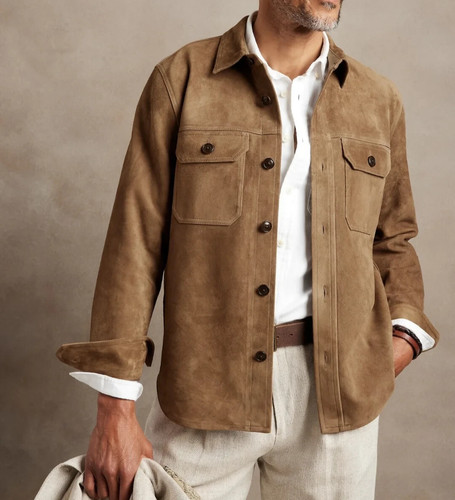 Mens brown vintage suede - brown,