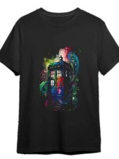 Dr Who Tardis Vibrant Print Casual Men's TShirt Breathable Fabric S to 3XL 