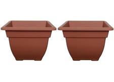 2 x 38cm Square Bell Plant