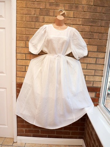 Next white wrinkle shirred