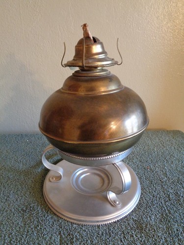 Brass eagle oil lamp - lamp, (no