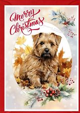 Norfolk Terrier Dog Christmas Card A6 (4"x 6") (Blank inside) by Starprint