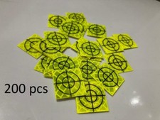 Pack of 200 Yellow Retro Survey Targets 20x20mm Adhesive For EDM. VAT Invoice.