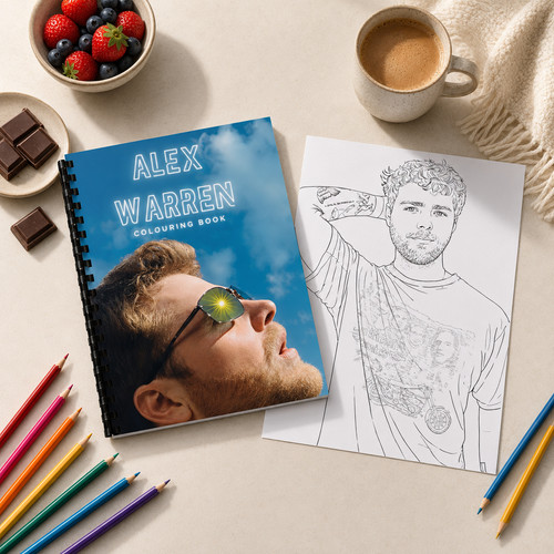 Alex warren colouring book - alex, a4