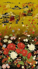 Lotus Garden fabric panel