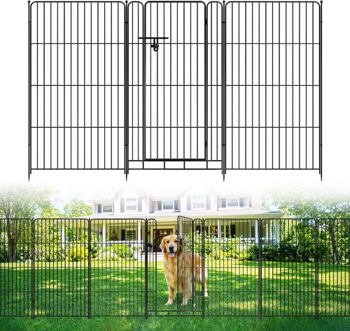10x metal dog fence barrier - metal,