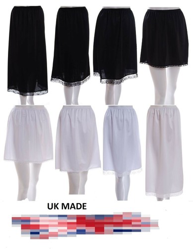 Ladies waist half slips black - waist,