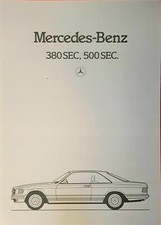 Mercedes Benz S-class Coupe 380SEC 500SEC C126 Brochure 1981