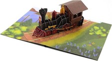3D Pop-Up Steam Train Card-
