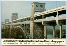 Postcard Anglesey Wales Britannia Bridge over the Menai Straits 