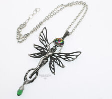 Alchemy Gothic Green Goddess Necklace P763 Goth Pretty Fairy Crystal Pendant