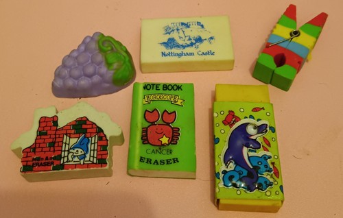 Vintage erasers rubbers - vintage, 80s