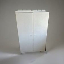 1930 German Solid Wood White Double Wardrobe with a beautiful interior 