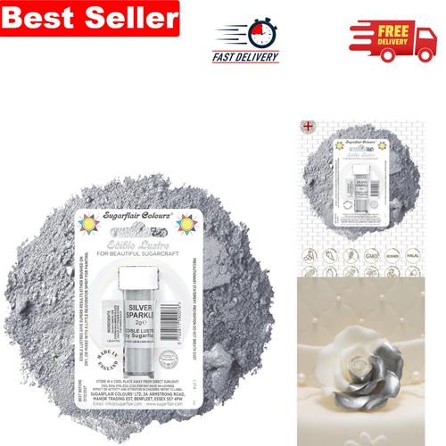 Sugarflair silver edible - silver,