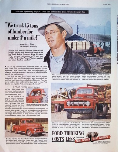 Original 1951 ford truck - truck, ad