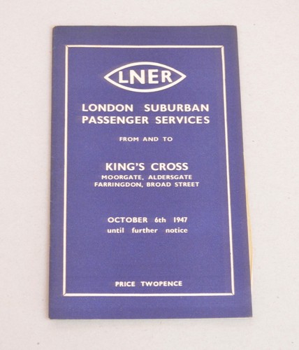 Railway timetable lner - railway,