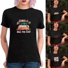 Christmas Slogan Sign Unisex T Shirt Short Sleeve Women Tops Ladies T shirt Gift