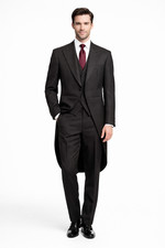Brown Wool Stripe Tailcoat