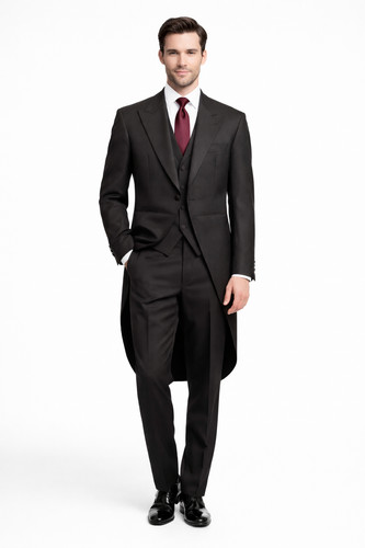 Brown wool stripe - brown,
