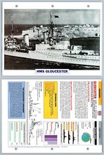 HMS Gloucester - 1937 - Cruisers - Atlas Warships Maxi Card