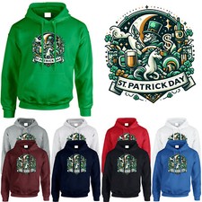 Leprechaun Hat Horse Mens Hoody St Patricks Fancy Dress Womens Gift Jumper