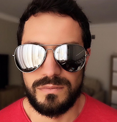 Mens large silver - large, aviator