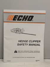 Genuine Echo Hedge Clipper Safety Manual Used Good Condition