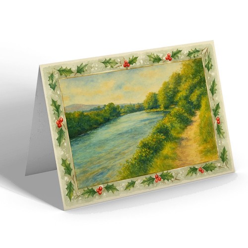 Xmas notelet river earn - xmas, &