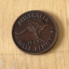 Australia Half Penny 1943 as pictured. Free postage