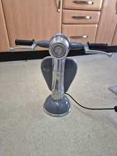 Retro table lamp, silver design of scooter