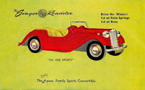 Antique auto singer roadster - auto,,