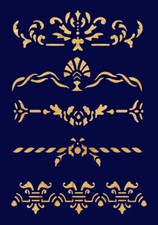 Scroll Stencil Vintage French