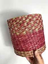 Vintage Waste Paper Basket - Vintage Bin - Woven Storage Basket - Plant Pot 9”