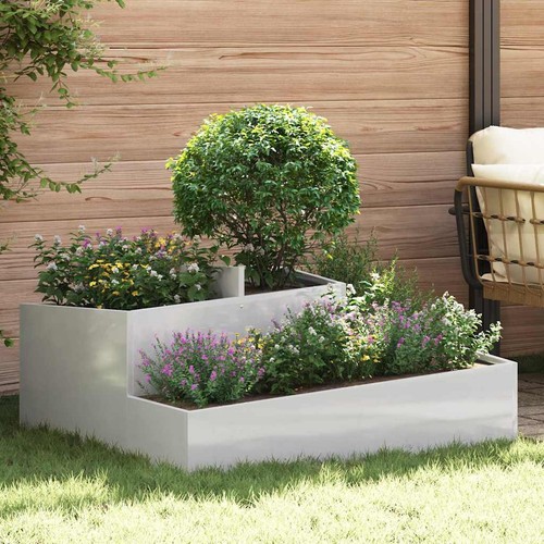 Vidaxl garden planter silver - garden,