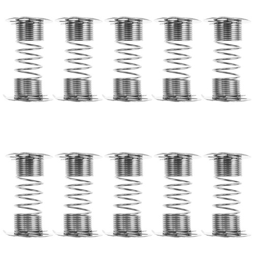 10pcs silver metal - spring, base