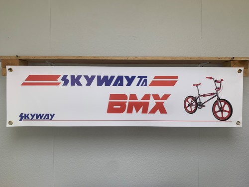 Skyway bmx red bike banner - skyway,